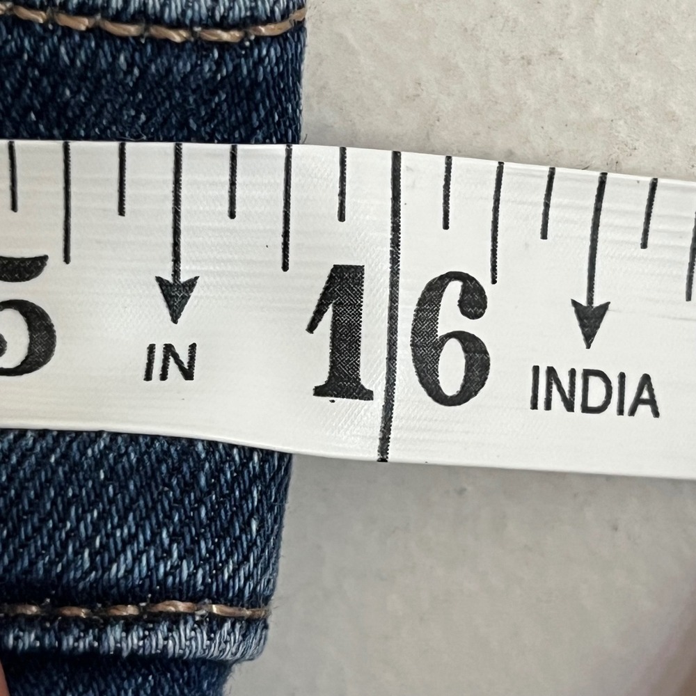 Express Denim Perfect Ankle Legging Jeans Mid Rise Dark Wash Blue Size 8R Seamed - Picture 4 of 12